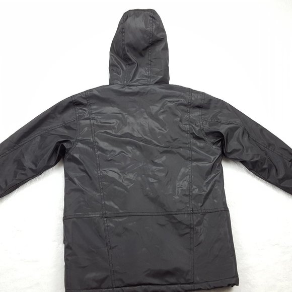 Miletta Full Zip PVC Hooded Coat , Black, Faux Fur Lining, Women's Size Small - Picture 9 of 12